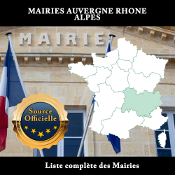 Fichier des Mairies de la région Auvergne-Rhône-Alpes